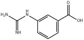 Benzoic acid, 3-[(aminoiminomethyl)amino]- Struktur