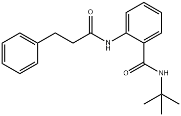 N-tert-butyl-2-[(3-phenylpropanoyl)amino]benzamide Struktur