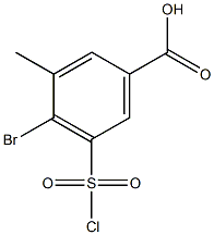 4-Bromo-3-methyl-5-(chlorosulfonyl)benzoic acid Struktur