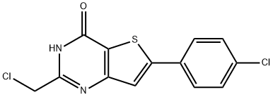 2-(chloromethyl)-6-(4-chlorophenyl)-3H,4H-thieno[3,2-d]pyrimidin-4-one Struktur