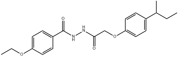 N'-[(4-sec-butylphenoxy)acetyl]-4-ethoxybenzohydrazide Struktur