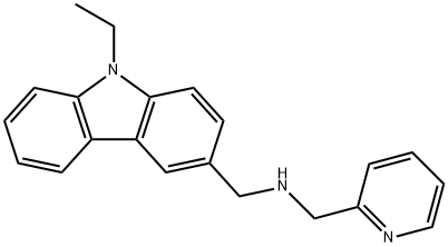 1-(9-ethyl-9H-carbazol-3-yl)-N-(pyridin-2-ylmethyl)methanamine Struktur