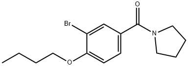 1-(3-bromo-4-butoxybenzoyl)pyrrolidine Struktur