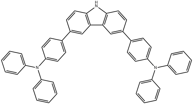 Benzenamine, 4,4'-9H-carbazole-3,6-diylbis[N,N-diphenyl- Struktur