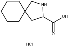 2-Azaspiro[4.5]decane-3-carboxylic acid, hydrochloride Struktur