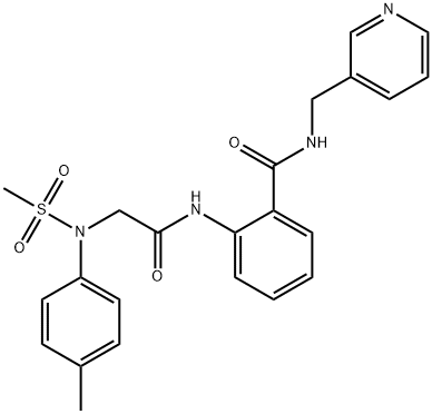 2-{[N-(4-methylphenyl)-N-(methylsulfonyl)glycyl]amino}-N-(pyridin-3-ylmethyl)benzamide Struktur