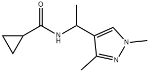 N-[1-(1,3-dimethylpyrazol-4-yl)ethyl]cyclopropanecarboxamide Structure