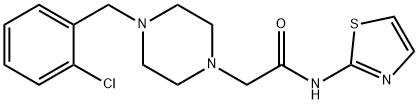 2-[4-[(2-chlorophenyl)methyl]piperazin-1-yl]-N-(1,3-thiazol-2-yl)acetamide Struktur