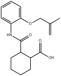 2-[({2-[(2-methyl-2-propen-1-yl)oxy]phenyl}amino)carbonyl]cyclohexanecarboxylic acid Struktur