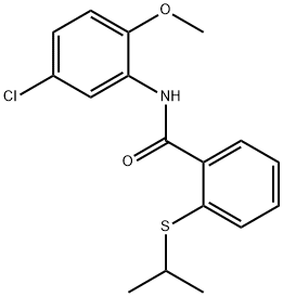 N-(5-chloro-2-methoxyphenyl)-2-(propan-2-ylsulfanyl)benzamide Struktur