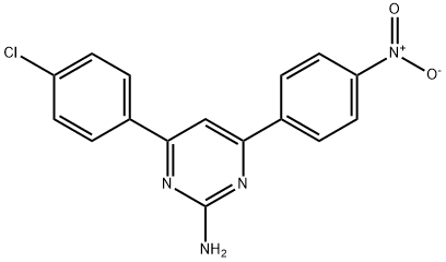 4-(4-chlorophenyl)-6-(4-nitrophenyl)pyrimidin-2-amine Struktur