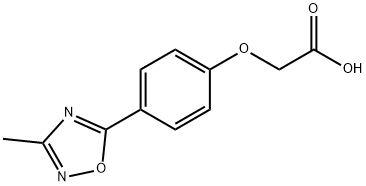 [4-(3-Methyl-[1,2,4]oxadiazol-5-yl)-phenoxy]-acetic acid Struktur