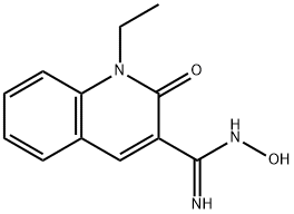 1-ethyl-N-hydroxy-2-oxo-1,2-dihydroquinoline-3-carboximidamide Struktur