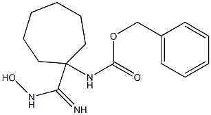 benzyl N-{1-[(Z)-N-hydroxycarbamimidoyl]cycloheptyl}carbamate Struktur