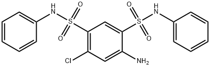 4-amino-6-chloro-N1,N3-diphenylbenzene-1,3-disulfonamide Struktur