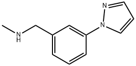 1-(3-(1H-pyrazol-1-yl)phenyl)-N-methylmethanamine Struktur