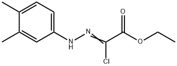 ethyl (2Z)-2-chloro-2-[2-(3,4-dimethylphenyl)hydrazin-1-ylidene]acetate Struktur