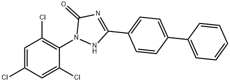 5-([1,1-BIPHENYL]-4-YL)-2-(2,4,6-TRICHLOROPHENYL)-1H-1,2,4-TRIAZOL-3(2H)-ONE Struktur