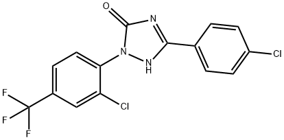 2-(2-CHLORO-4-(TRIFLUOROMETHYL)PHENYL)-5-(2-CHLOROPHENYL)-1H-1,2,4-TRIAZOL-3(2H)-ONE Struktur