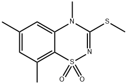 4,6,8-TRIMETHYL-3-(METHYLTHIO)-4H-BENZO[E][1,2,4]THIADIAZINE 1,1-DIOXIDE Struktur