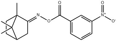 1,7,7-trimethylbicyclo[2.2.1]heptan-2-one O-(3-nitrobenzoyl)oxime Struktur