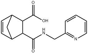 2-(pyridin-2-ylmethylcarbamoyl)bicyclo[2.2.1]hept-5-ene-3-carboxylic acid Struktur