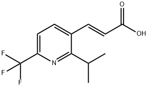 (E)-3-(2-isopropyl-6-(trifluoromethyl)pyridin-3-yl)acrylic acid Struktur