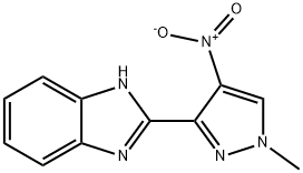 2-(1-methyl-4-nitro-1H-pyrazol-3-yl)-1H-benzimidazole Struktur