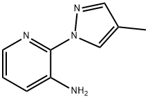 2-(4-methyl-1H-pyrazol-1-yl)pyridin-3-amine Struktur