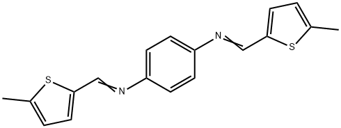 N,N'-bis[(5-methyl-2-thienyl)methylene]-1,4-benzenediamine Struktur