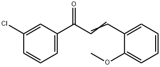 (2E)-1-(3-chlorophenyl)-3-(2-methoxyphenyl)prop-2-en-1-one Struktur