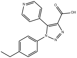 1-(4-ethylphenyl)-5-(pyridin-4-yl)-1H-1,2,3-triazole-4-carboxylic acid Struktur