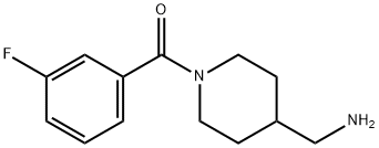 (4-(aminomethyl)piperidin-1-yl)(3-fluorophenyl)methanone Struktur