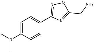 4-[5-(aminomethyl)-1,2,4-oxadiazol-3-yl]-N,N-dimethylaniline Struktur