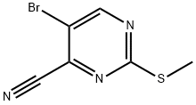 5-bromo-2-(methylthio)pyrimidine-4-carbonitrile Struktur