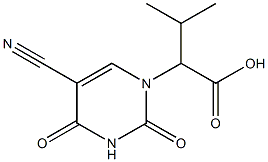 2-(5-Cyano-2,4-dioxo-3,4-dihydro-2H-pyrimidin-1-yl)-3-methyl-butyric acid Struktur