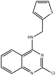 2-chloro-N-(thiophen-2-ylmethyl)quinazolin-4-amine Struktur