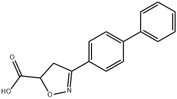 3-{[1,1-biphenyl]-4-yl}-4,5-dihydro-1,2-oxazole-5-carboxylic acid Struktur