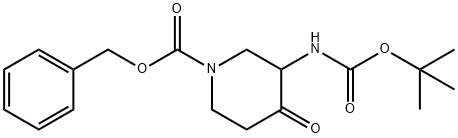 benzyl 3-((tert-butoxycarbonyl)amino)-4-oxopiperidine-1-carboxylate Struktur