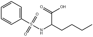 2-benzenesulfonamidohexanoic acid Struktur