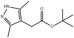 (3,5-dimethyl-1H-pyrazol-4-yl)-acetic acid tert-butyl ester Struktur