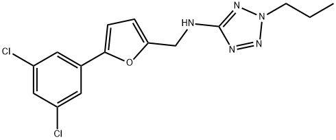 N-{[5-(3,5-dichlorophenyl)-2-furyl]methyl}-N-(2-propyl-2H-tetraazol-5-yl)amine Struktur