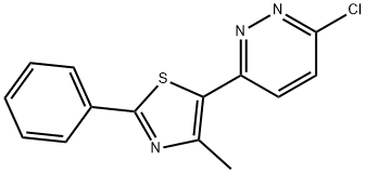 3-chloro-6-(4-methyl-2-phenyl-1,3-thiazol-5-yl)pyridazine Struktur