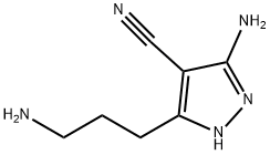 5-Amino-3-(3-aminopropyl)-1h-pyrazole-4-carbonitrile Struktur