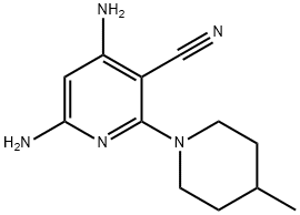 4,6-Diamino-2-(4-methyl-piperidine-1-yl)-nicotinonitrile Struktur