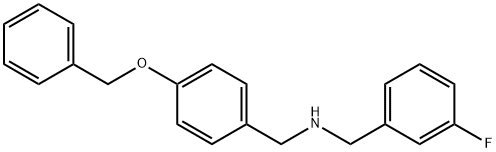 {[4-(benzyloxy)phenyl]methyl}[(3-fluorophenyl)methyl]amine Struktur