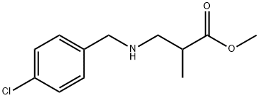 methyl 3-{[(4-chlorophenyl)methyl]amino}-2-methylpropanoate Struktur