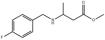 methyl 3-{[(4-fluorophenyl)methyl]amino}butanoate Struktur