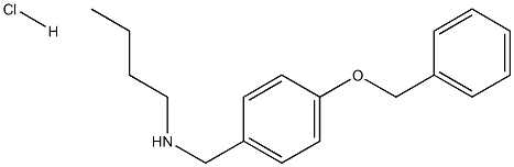 {[4-(benzyloxy)phenyl]methyl}(butyl)amine hydrochloride Struktur