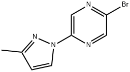 2-bromo-5-(3-methylpyrazol-1-yl)pyrazine Struktur